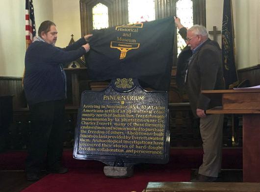 Marker commemorates local settlement of freed slaves